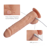 7.87in Wireless Control Lifelike 20 Modes Vibrating Dildo With Sucker