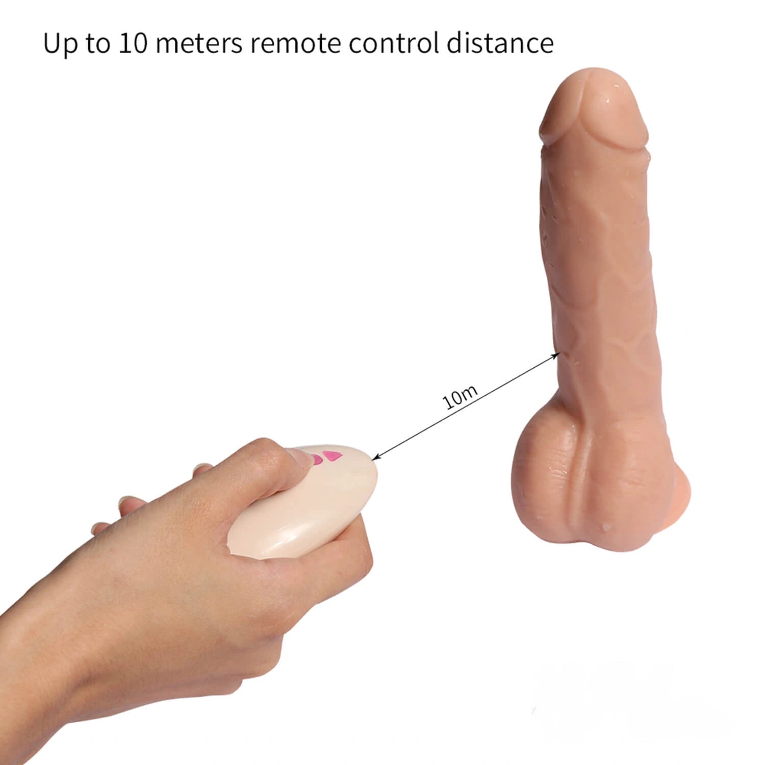 7.87in Wireless Control Lifelike 20 Modes Vibrating Dildo With Sucker
