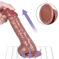 7.87inch Beginner Realistic-Dildo Flexible PVC Ultra Soft Lifelike-Dildo