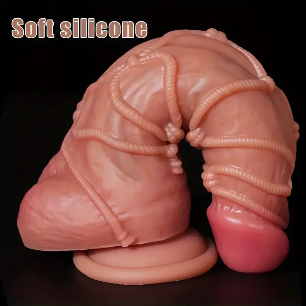 7.8in 7.87in 10.63in Fantasy Real Skin Silicone SM Bondage Female Dildo