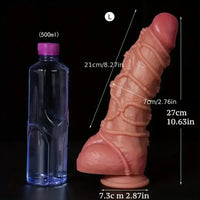 7.8in 7.87in 10.63in Fantasy Real Skin Silicone SM Bondage Female Dildo