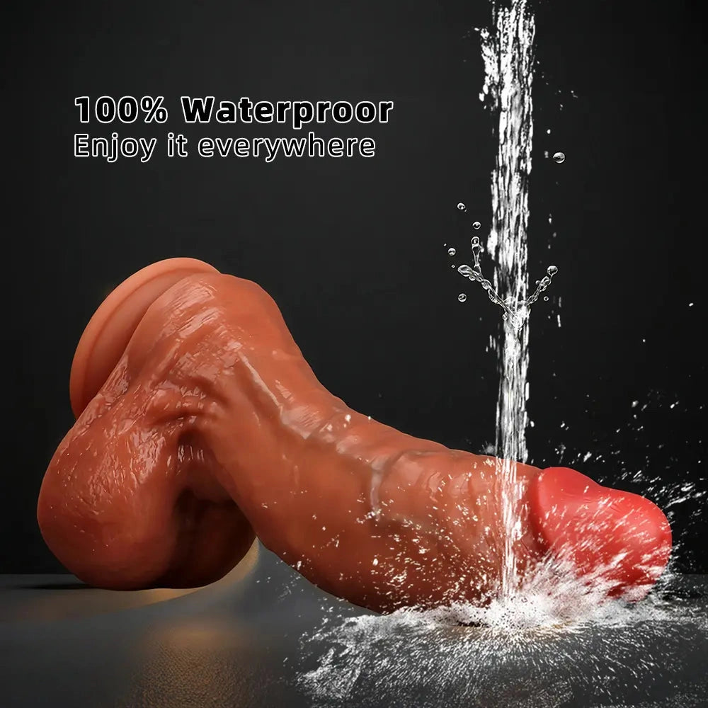 7.8in 8.66in 9.44in 11.41in Curved Fat Lifelike Real Skin Dildo Sex Toy Penis