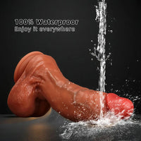 7.8in 8.66in 9.44in 11.41in Curved Fat Lifelike Real Skin Dildo Sex Toy Penis