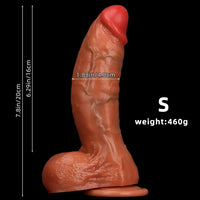7.8in 8.66in 9.44in 11.41in Curved Fat Lifelike Real Skin Dildo Sex Toy Penis
