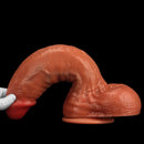 7.8in 8.66in 9.44in 11.41in Curved Fat Lifelike Real Skin Dildo Sex Toy Penis