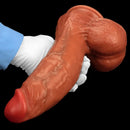 7.8in 8.66in 9.44in 11.41in Curved Fat Lifelike Real Skin Dildo Sex Toy Penis
