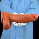 7.8in 8.66in 9.44in 11.41in Curved Fat Lifelike Real Skin Dildo Sex Toy Penis
