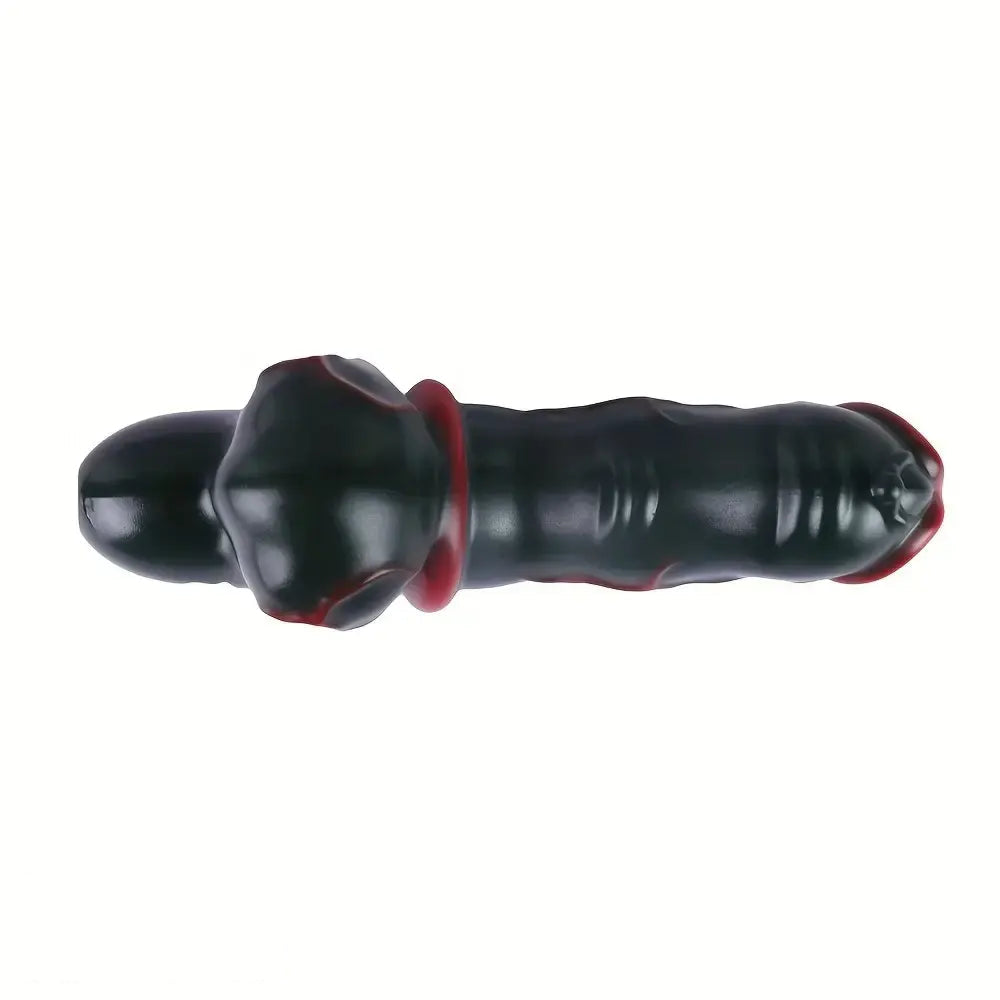 7.8in Alien Mutant Simulation Penis Colorful Ribbed Vaginal Handle Dildo