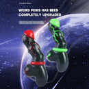 7.8in Alien Mutant Simulation Penis Colorful Ribbed Vaginal Handle Dildo