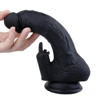 7.8in Black Realistic Dildo For Anus G-spot Vagina Stimulation