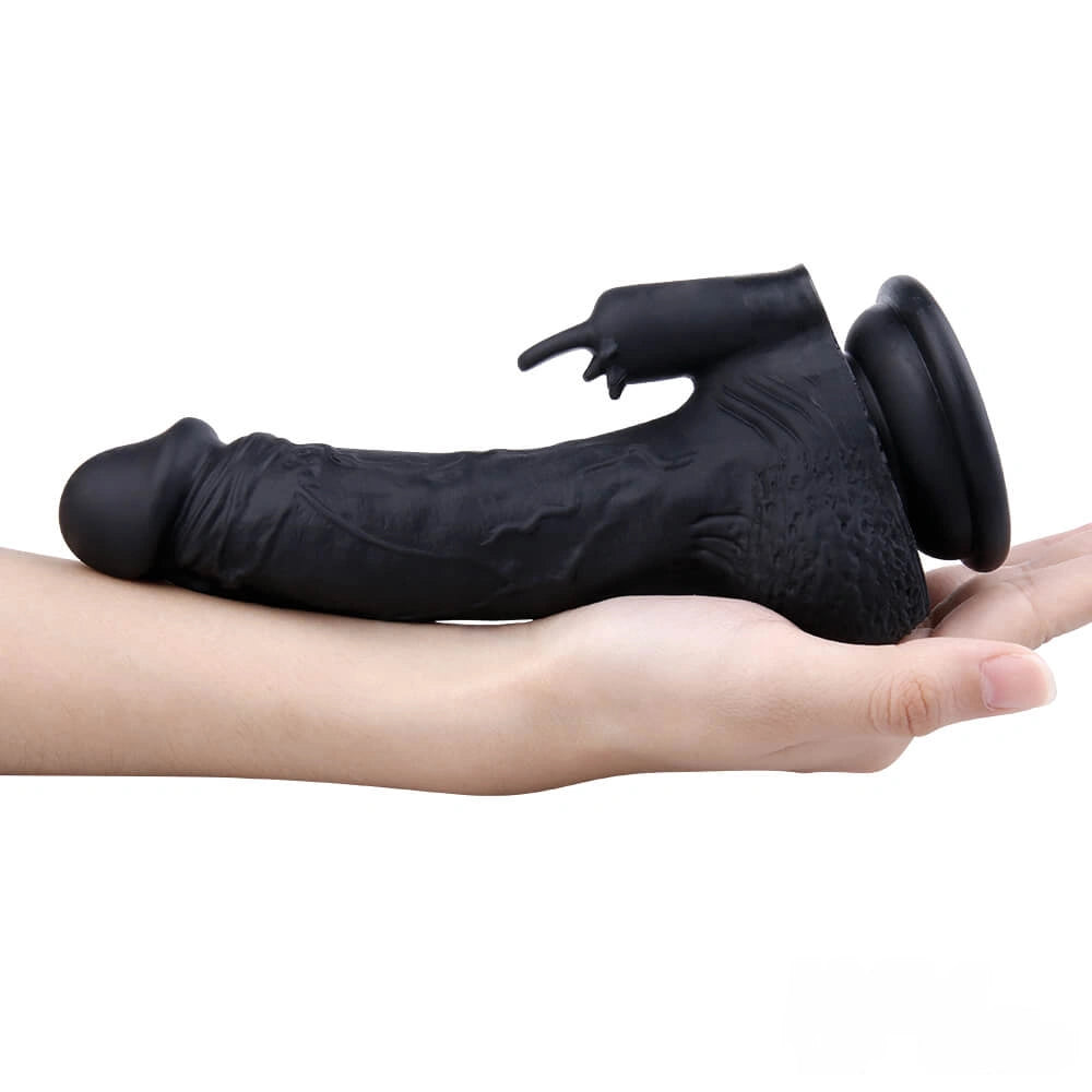 7.8in Black Realistic Dildo For Anus G-spot Vagina Stimulation