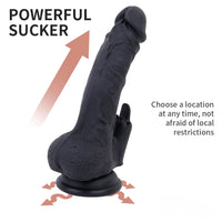 7.8in Black Realistic Dildo For Anus G-spot Vagina Stimulation