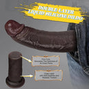 7.8in Liquid Silicone Dual-hardness Makeup Realistic Soft Uncut Dildo