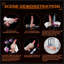 7.8in Liquid Silicone Soft Realistic Penis Inflatable Ejaculating Female Dildo