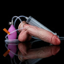 7.8in Liquid Silicone Soft Realistic Penis Inflatable Ejaculating Female Dildo