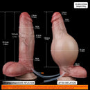 7.8in Liquid Silicone Soft Realistic Penis Inflatable Ejaculating Female Dildo