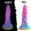 7.8in Monster Luminous Silicone Women Dildo For Hands-Free G Spot Play