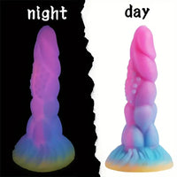 7.8in Monster Luminous Silicone Women Dildo For Hands-Free G Spot Play