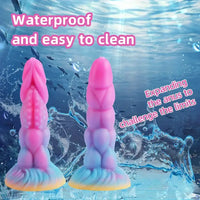 7.8in Monster Luminous Silicone Women Dildo For Hands-Free G Spot Play