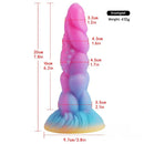 7.8in Monster Luminous Silicone Women Dildo For Hands-Free G Spot Play