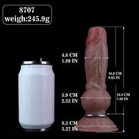 7.8in Ovipositor Platinum Silicone Dildo Realistic Passionate Game Soft Tool
