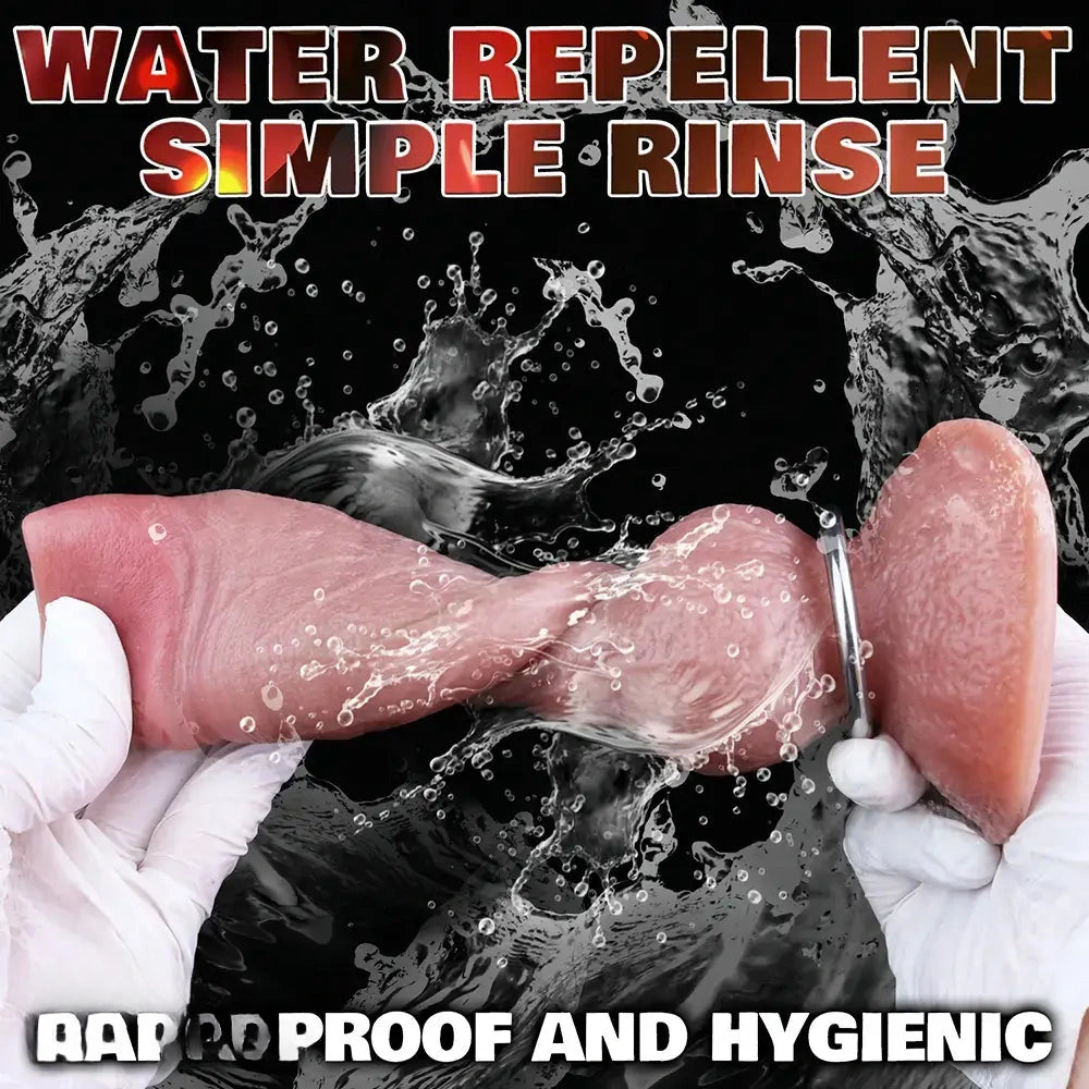 7.8in Ovipositor Platinum Silicone Dildo Realistic Passionate Game Soft Tool