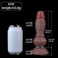 7.8in Ovipositor Platinum Silicone Dildo Realistic Passionate Game Soft Tool
