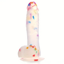 7.8in Realistic Confetti Silicone Soft Dildo For Anus Vaginal Stimulation
