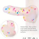 7.8in Realistic Confetti Silicone Soft Dildo For Anus Vaginal Stimulation