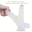 7.8in Realistic Confetti Silicone Soft Dildo For Anus Vaginal Stimulation