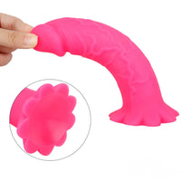 7.8in Realistic Dildo For Women With Chrysanthemum Flower Sucker