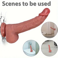 7.8in Soft Silicone Lifelike Penis Real Dildo For G-Spot Anal Stimulation