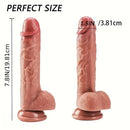 7.8in Soft Silicone Lifelike Penis Real Dildo For G-Spot Anal Stimulation