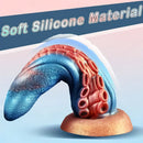 7.8in Soft Silicone Octopus Tentacle Suction Cup Dildo For G-Spot Orgasm