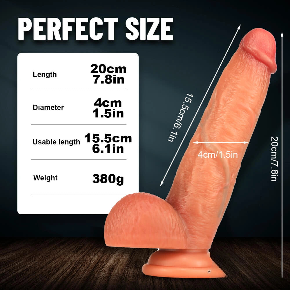 7.8in Upturned Real Skin Feeling Sex Toy For Adult Women