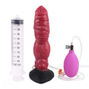 7.91in Dog Ejaculating Inflatable Silicone Soft Dildo For Women Sex Toy