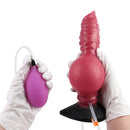 7.91in Dog Ejaculating Inflatable Silicone Soft Dildo For Women Sex Toy