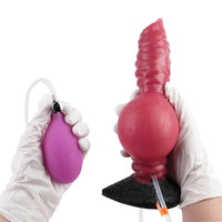 7.91in Dog Ejaculating Inflatable Silicone Soft Dildo For Women Sex Toy