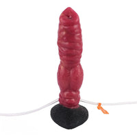 7.91in Dog Ejaculating Inflatable Silicone Soft Dildo For Women Sex Toy