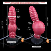 7.91in Dog Ejaculating Inflatable Silicone Soft Dildo For Women Sex Toy