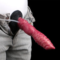 7.91in Dog Ejaculating Inflatable Silicone Soft Dildo For Women Sex Toy