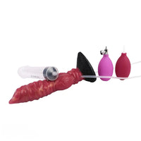 7.91in Dog Ejaculating Inflatable Silicone Soft Dildo For Women Sex Toy