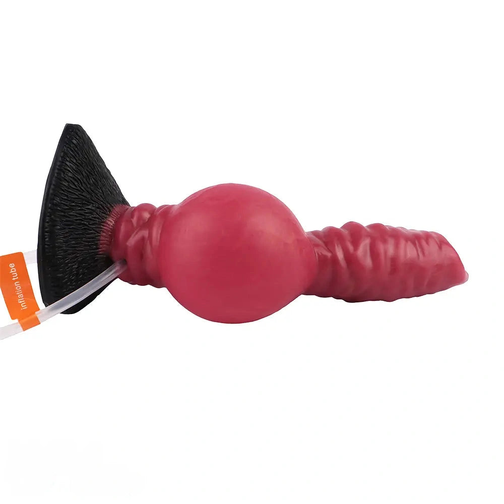 7.91in Dog Ejaculating Inflatable Silicone Soft Dildo For Women Sex Toy