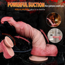 7.91in Dual Density Silicone Ejaculating Dildo With Suction Cup Penis