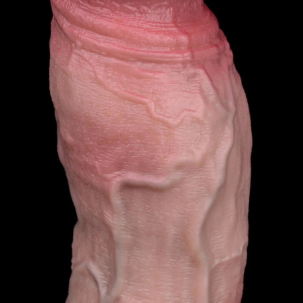 7.91in Dual Density Silicone Ejaculating Dildo With Suction Cup Penis