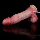 7.91in Dual Density Silicone Ejaculating Dildo With Suction Cup Penis