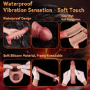 7.91in Realistic Penis Dildo Cock Sleeve Extender Vibrating Remote Sex Toy