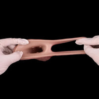 7.91in Realistic Penis Dildo Cock Sleeve Extender Vibrating Remote Sex Toy