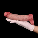 7.91in Realistic Penis Dildo Cock Sleeve Extender Vibrating Remote Sex Toy