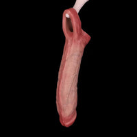 7.91in Realistic Penis Dildo Cock Sleeve Extender Vibrating Remote Sex Toy